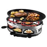 HengBo Raclette Grill Smokeless Indoor BBQ Table with 6 Mini Pans